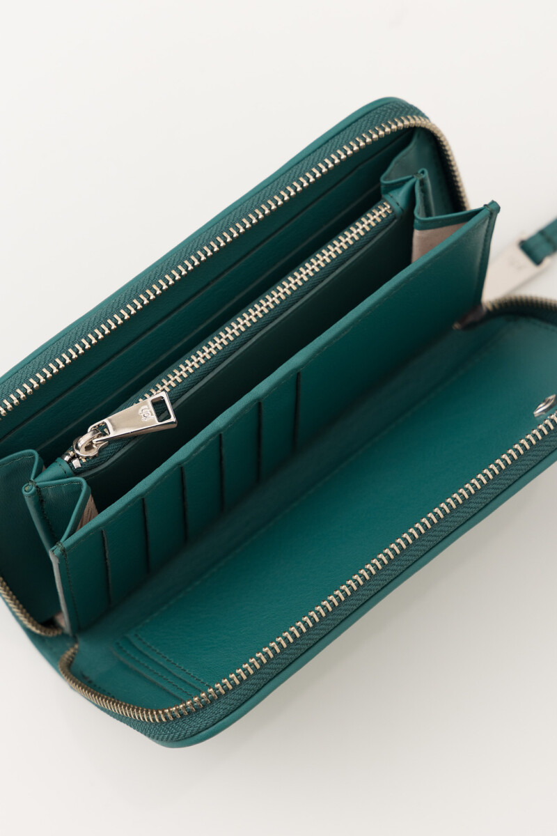 MAXI BILLETERA LIPSTICK Verde Seco
