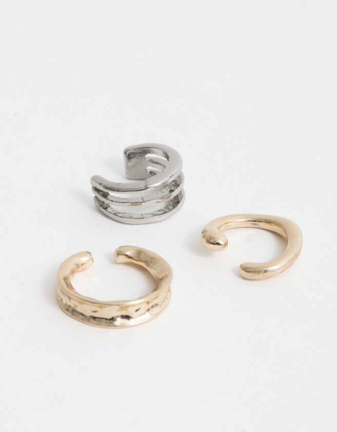 Bijou Cuff De metal Set De Earcuff De Metal Mixplating - Combinacion Bicolor