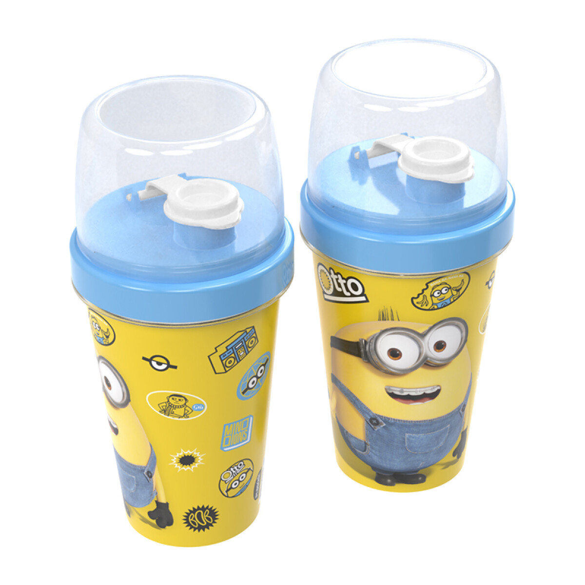 Vaso Milk Shake con Tapa Minions 320 ml 