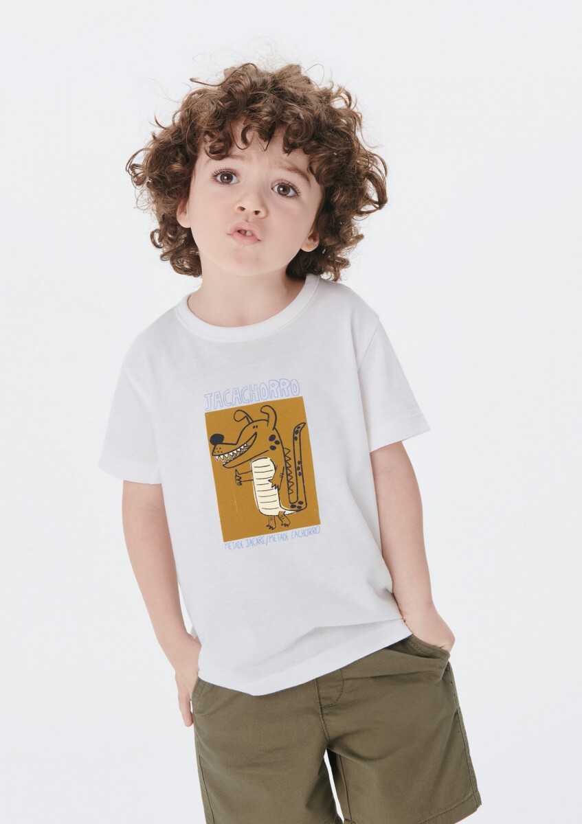 CAMISETA INFANTIL CON ESTAMPA  - BLANCO 
