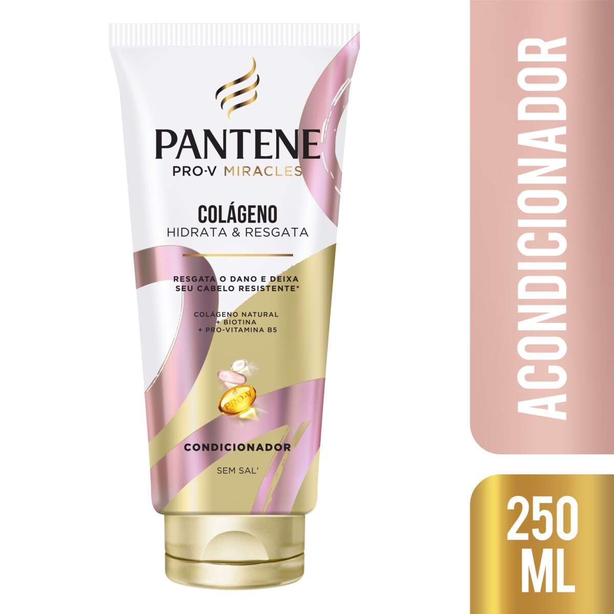 Pantene Acondicionador Colágeno Nutre y Revitaliza 250 ml | Hidratación y Suavidad Capilar