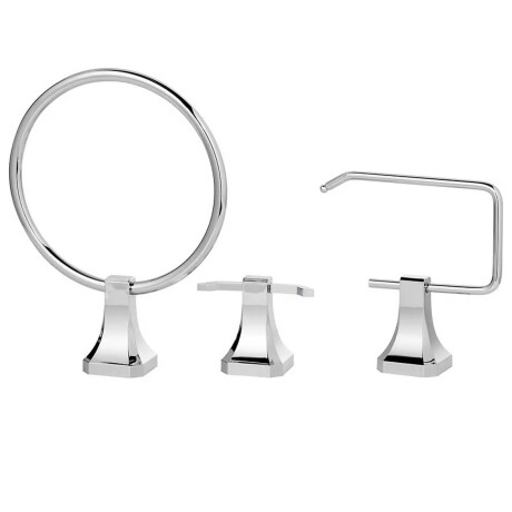 Kit de 3 Accesorios para Baño Sensi D Acqua Roma Plateado Kit de 3 Accesorios para Baño Sensi D Acqua Roma Plateado