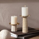 CANDELABRO ALTO 10x10x16CM CEMENTO CANDELABRO ALTO 10x10x16CM CEMENTO