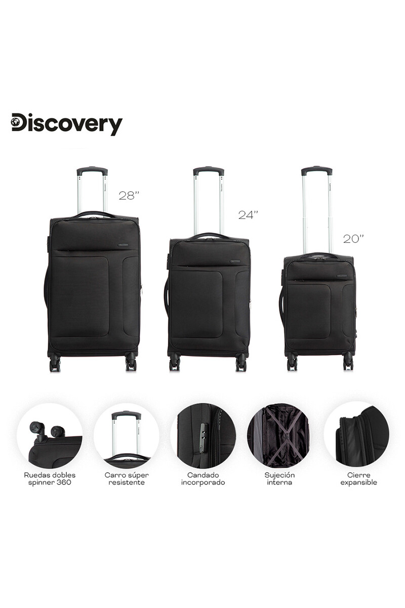 Valija Discovery - chica 20" Negro