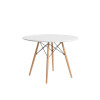 Mesa Eames Redonda 120cm Patas De Madera Calidad Premium Mesa Eames Redonda 120cm Patas De Madera Calidad Premium