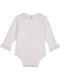 Body Con Bordado En El Cuello Blanco Roto