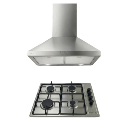 Campana Extractora Aeris 60CM Acero Inoxidable Pack De Campana Extractora Aeris 60CM + Anafe a Gas Vulcano Quad 4 Acero Inoxidable