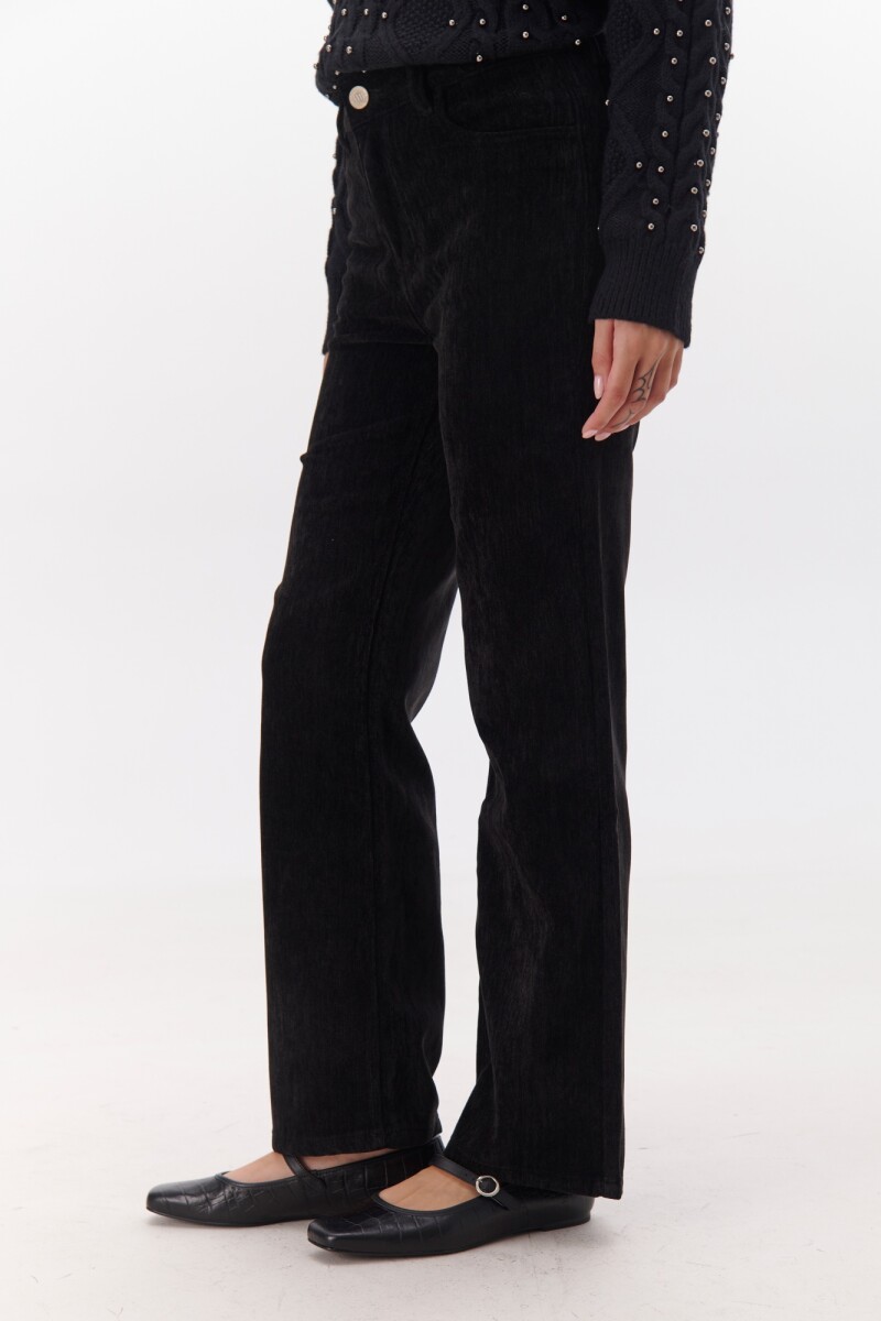 PANTALON PANA VELOUR NEGRO