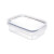 Pote Rectangular con Traba 500 ml AZUL