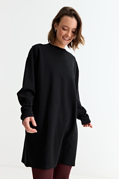 Vestido m/l de algodón NEGRO