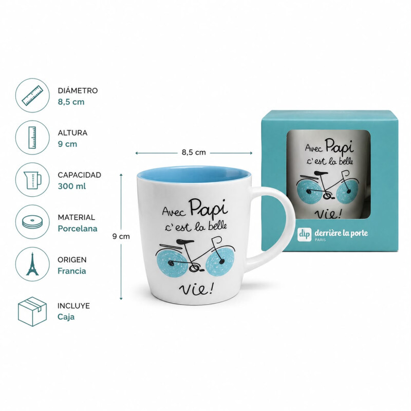 Taza en Porcelana 300ml Bicicleta