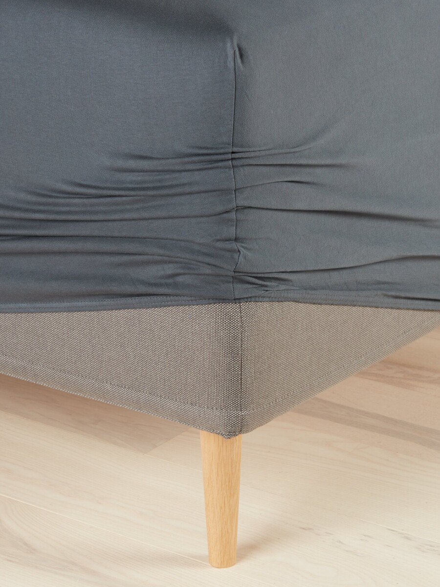 Sábana bajera jersey JETTE King 180x200x35 gris 