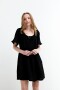Vestido fluido de gasa NEGRO