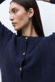 Cardigan estructuras azul marino