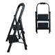 Escalera Tijera 2 Escalones De plastico Negro