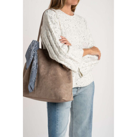 Sweater Texturado Bouttonne Gris Melange