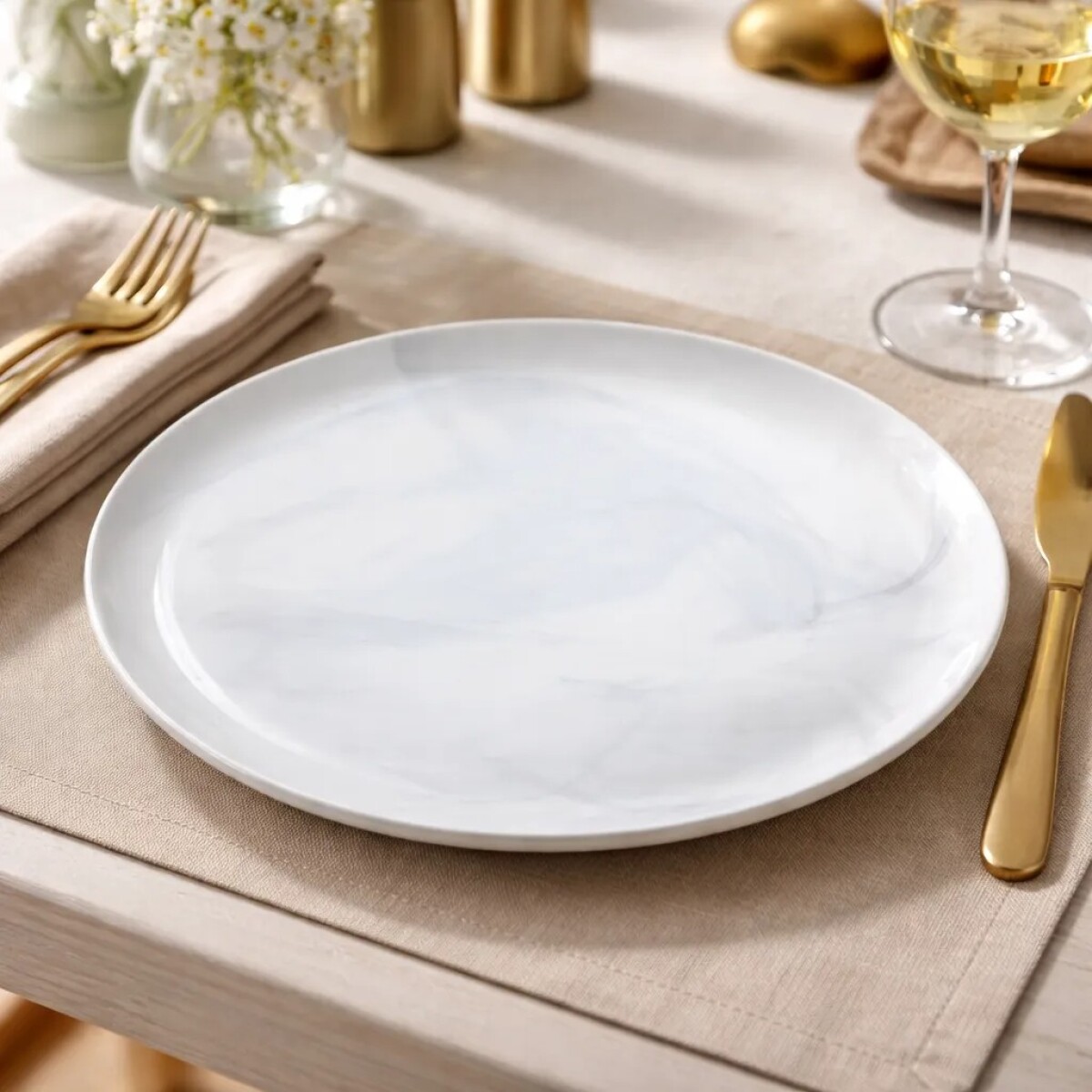 PLATO LLANO DIWALI MARBELE 25cm - P9908 