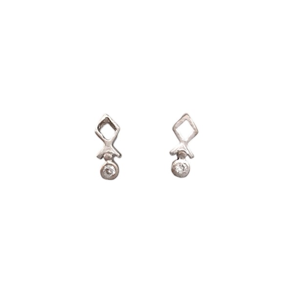 Caravanas circulo-Plata 925-Piedra Zirconia-CA3061 Conpiedra
