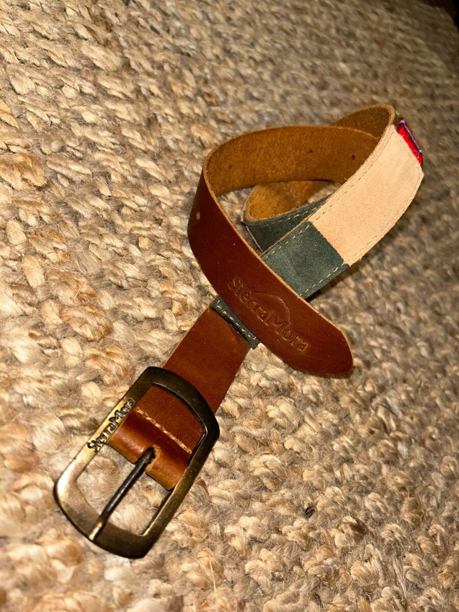 Handcrafted Belt Guri - Verde/beige 