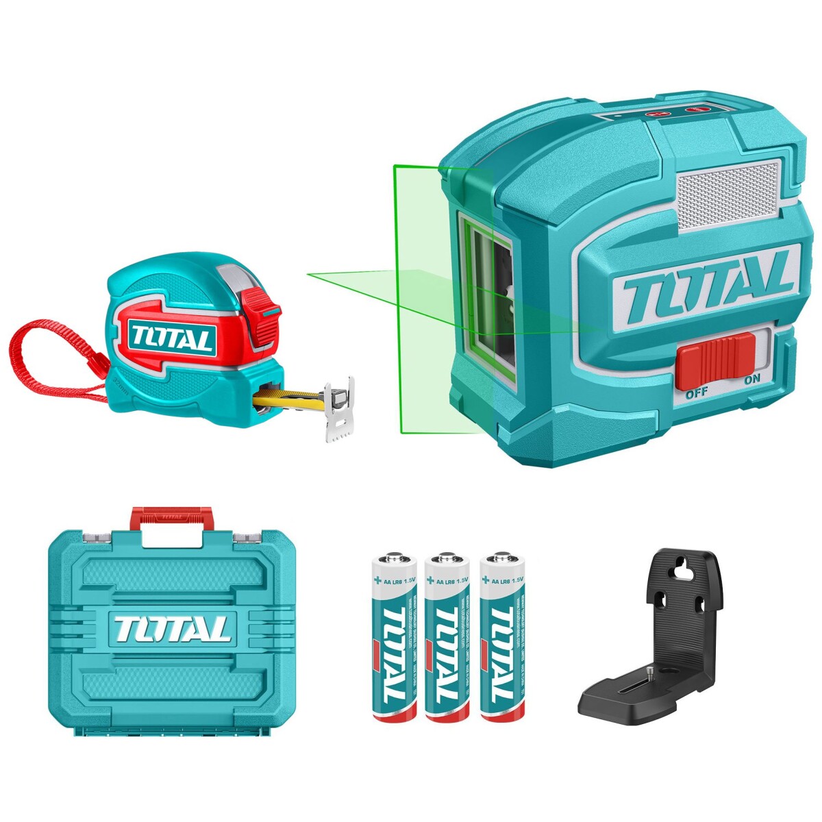Kit De Nivel Láser 35m + Cinta Métrica 5m 