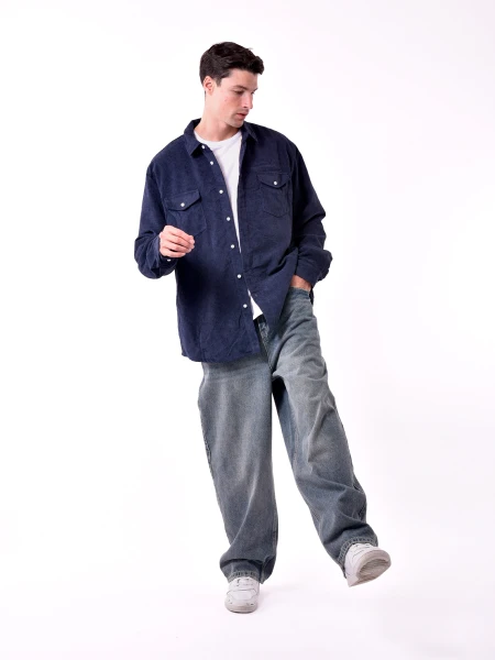 SOBRECAMISA STUART AZUL OSCURO