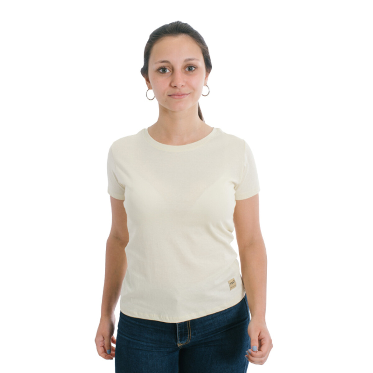 Muvem Ladies Plain Crew Neck T-Shirt - Amarillo 