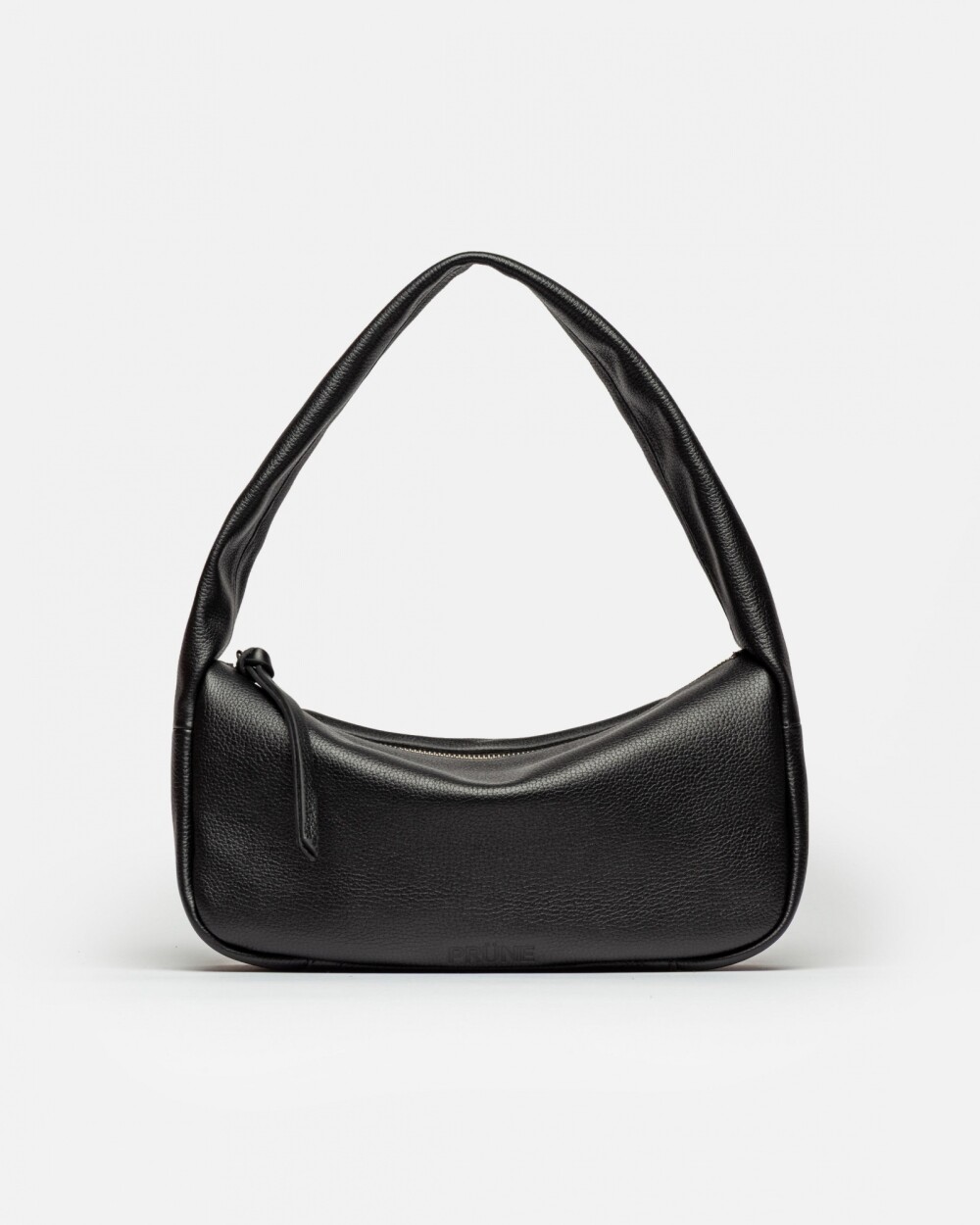 Cartera al hombro Nicky en cuero graneado Negro