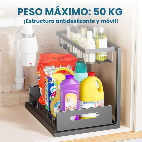 Organizador De 2 Niveles Estante Cocina baño alacena Metal Multiuso Bajo o Sobre Mesada Imback Organizador De 2 Niveles Estante Cocina baño alacena Metal Multiuso Bajo o Sobre Mesada Imback