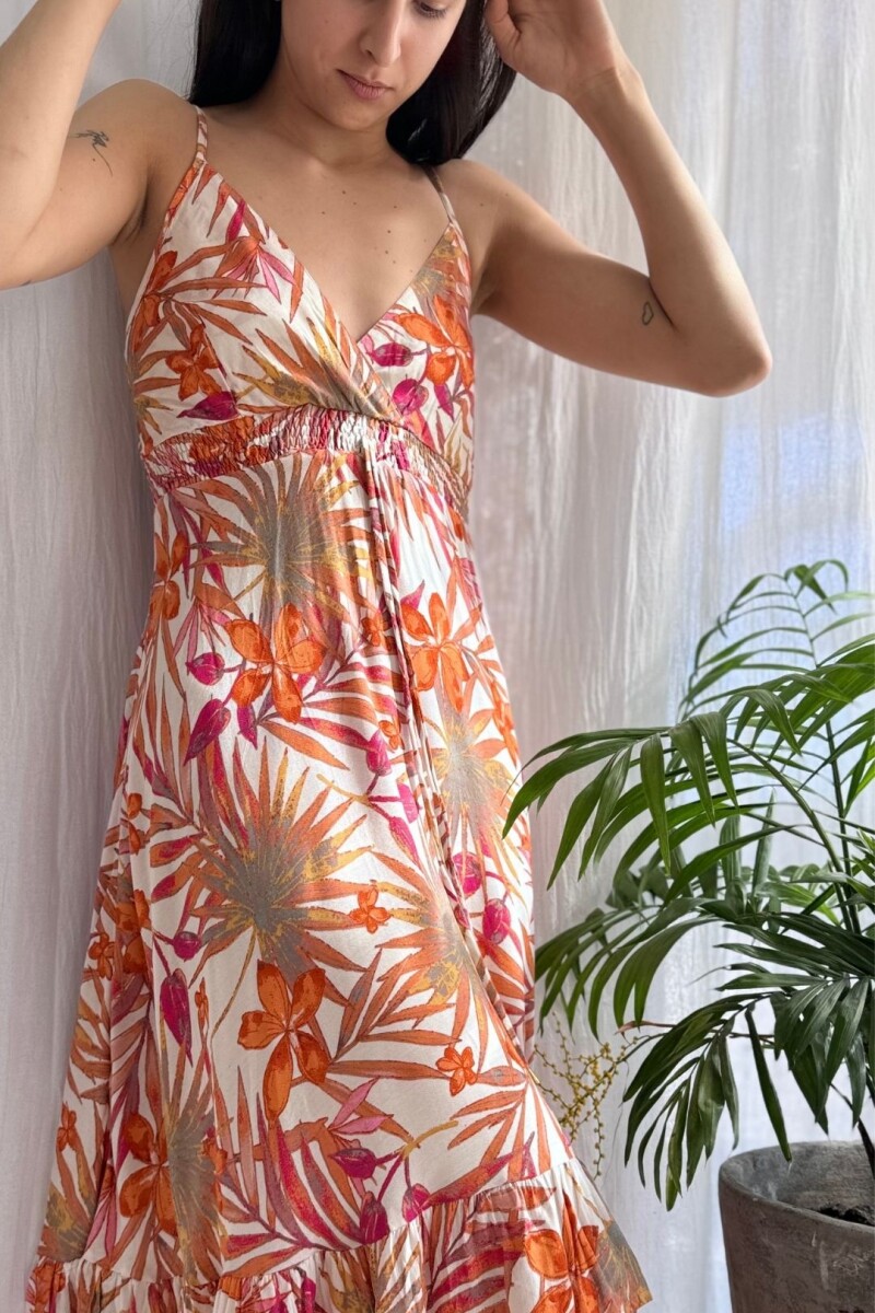Vestido Avelia corto Naranja