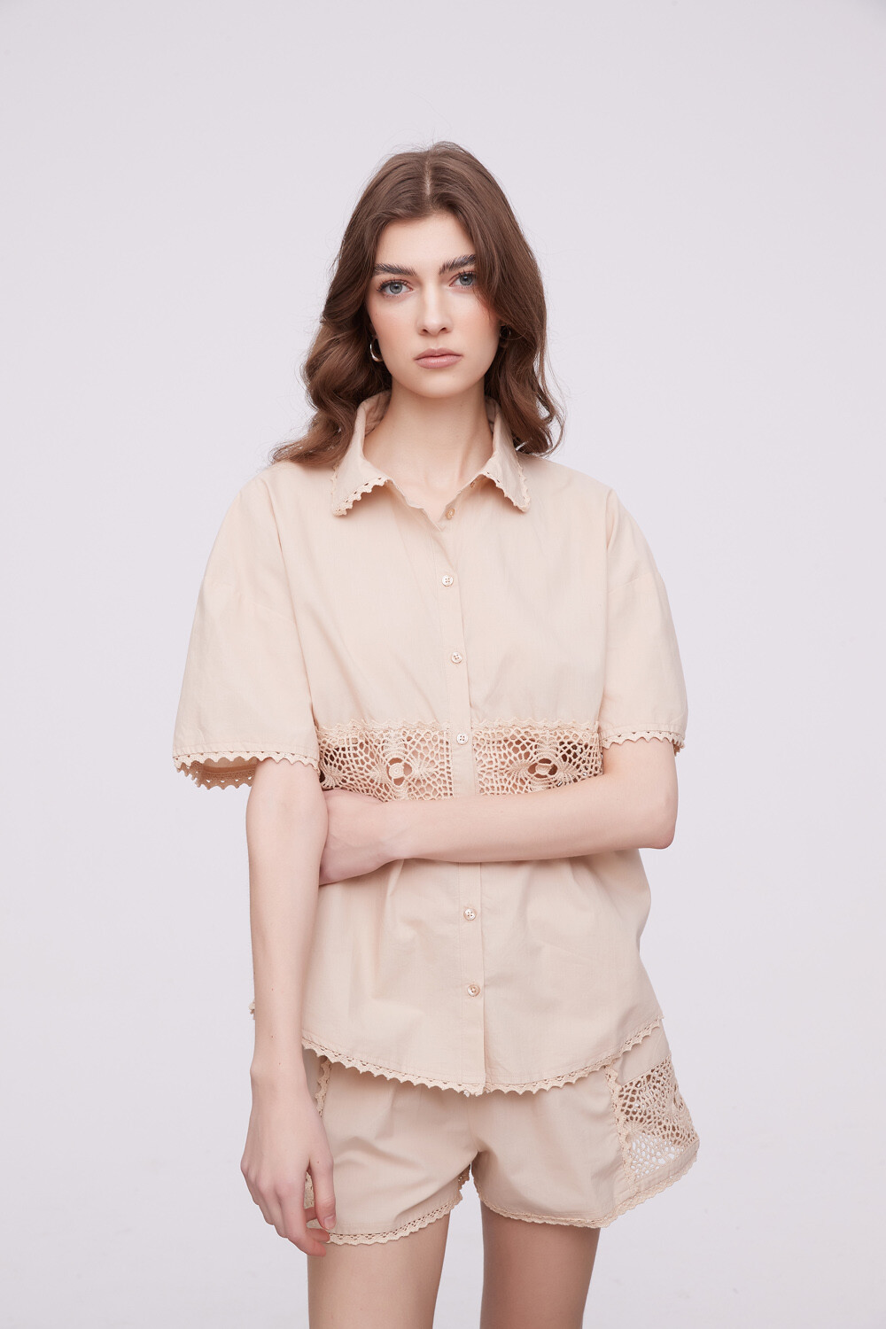 Camisa Shimmia Beige