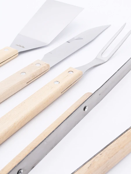 SET ASADOR PACK X 4 MARRON