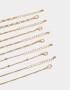Pulseras Flexibles Sets Multi Cadenas Pulseras Flexibles Sets De Metal - Dorado