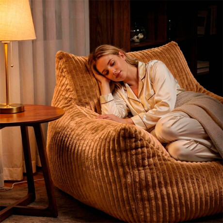 Sillón Sofá Puff Gigante Cloudnest 1 Cuerpo Pana Marron