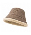 Gorro piluso puffer con corderito Gris