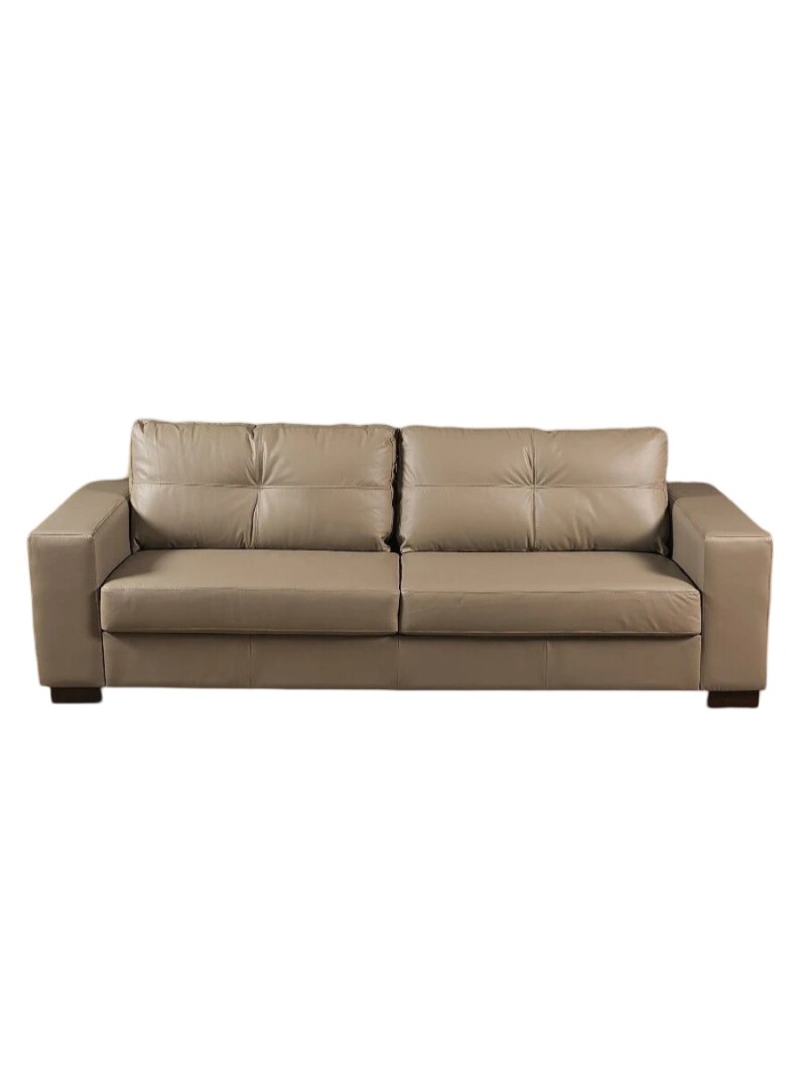 SOFA 100% CUERO - 3 CUERPOS - MODELO DOMINI - AVELLANA OPACO 