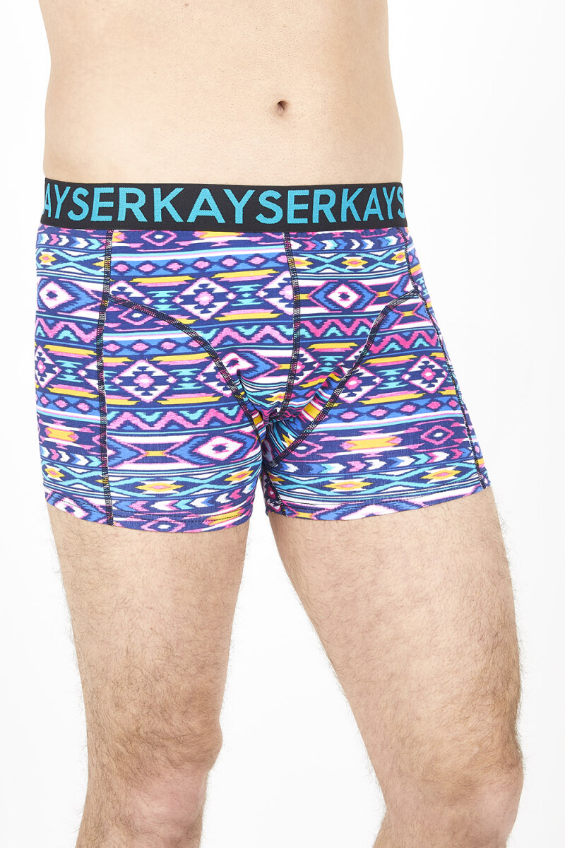 BOXER ALG. CORTO AZUL