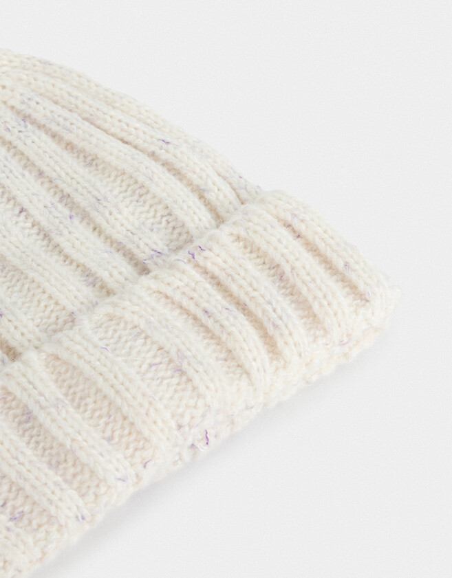 Gorros Infantiles Gorro Tejido Infantil Con Pompón - Blanco Crudo