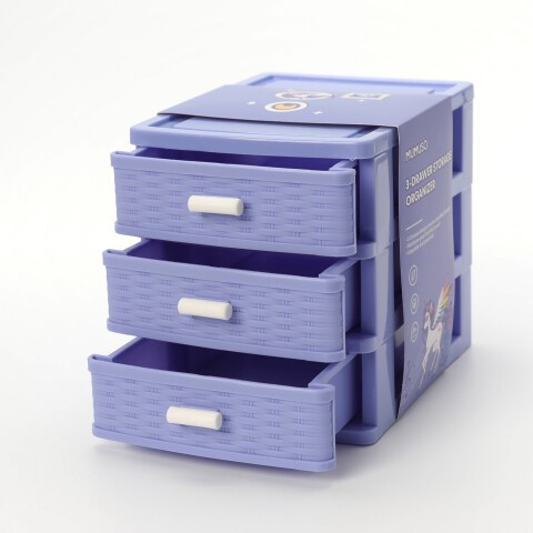 ORGANIZADOR DE ALMACENAMIENTO DE 3 CAJONES (UNICORNIO DE ENSUEÑO/MORADO) ORGANIZADOR DE ALMACENAMIENTO DE 3 CAJONES (UNICORNIO DE ENSUEÑO/MORADO)