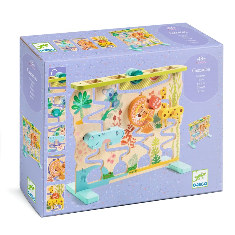 Laberinto tobogán de discos con cascada de madera Djeco Laberinto tobogán de discos con cascada de madera Djeco