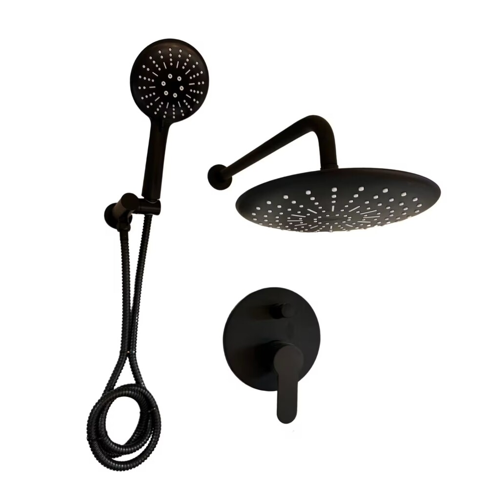 Grifería de Ducha Monocomando de embutir con transferencia DMC Negro Mate Grifería De Ducha Monocomando De Embutir Con Transferencia Dmc Negro Mate