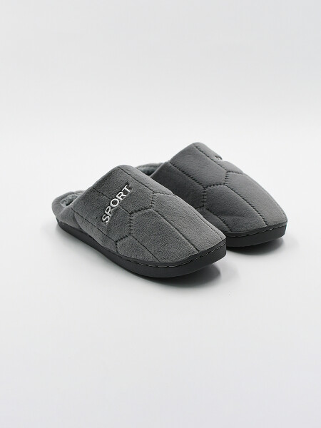 PANTUFLA ROMBO GRIS