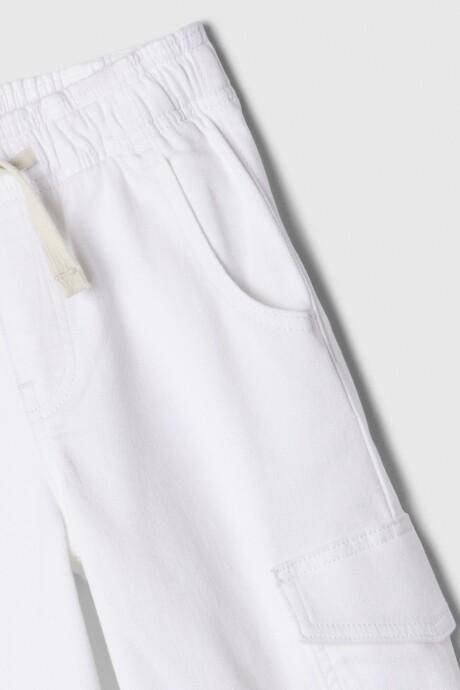 Jean Cargo Easy Wide Pull On Niña Optic White V6
