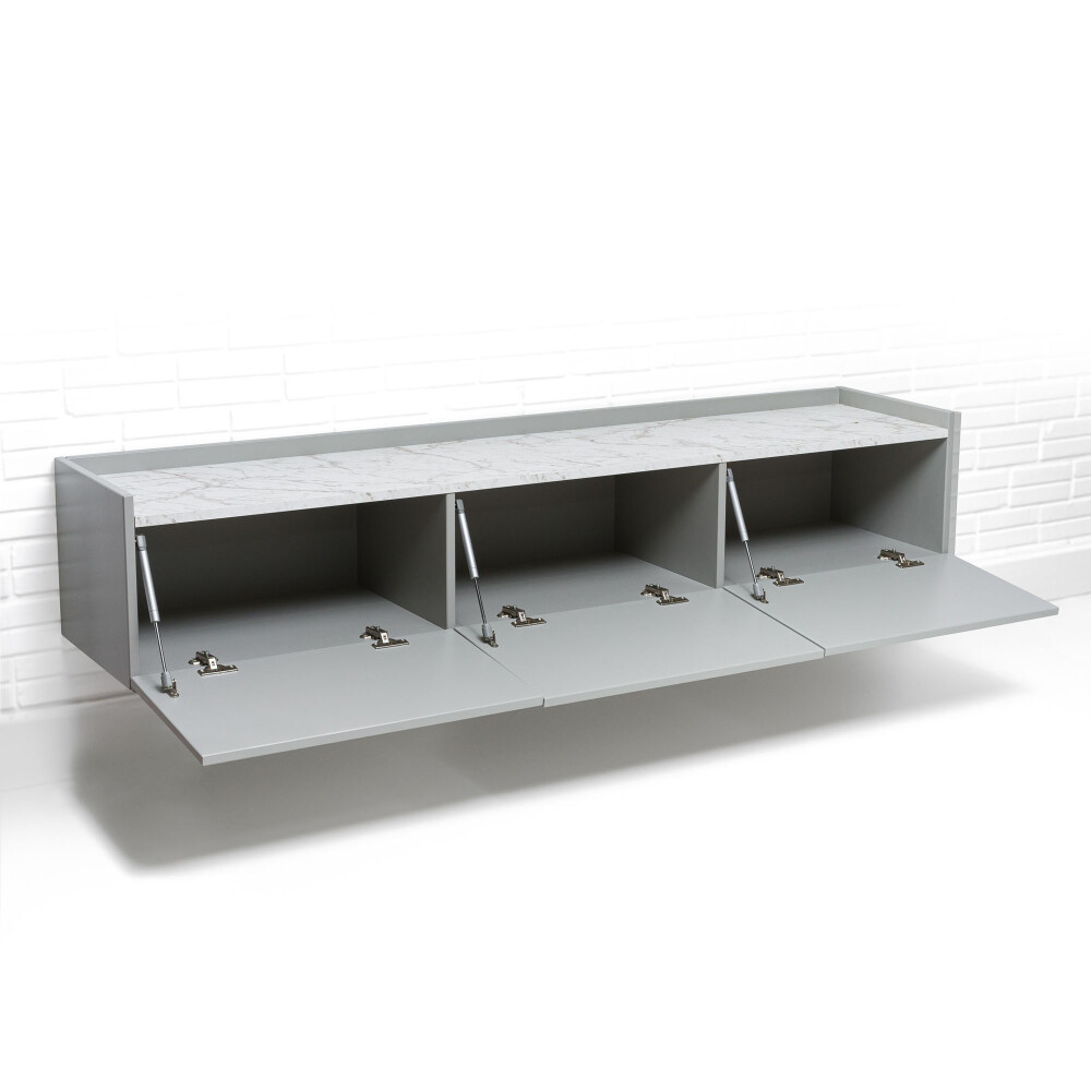 RACK DE LIVING PARA TV MDF GRIS SILVER