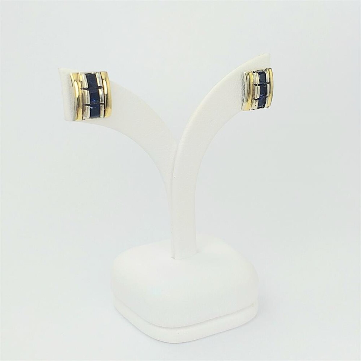 Caravanas de plata 925 con double de oro 18k y circonias. 