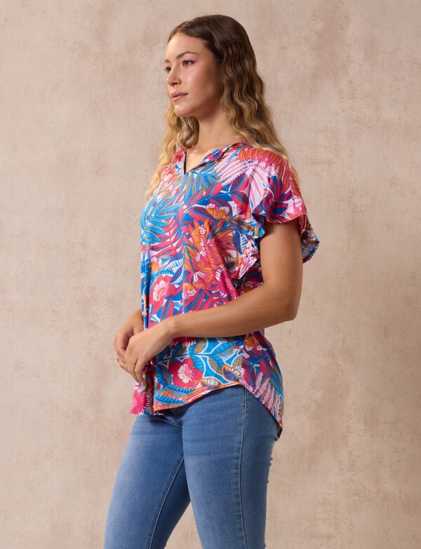 Blusa Botanic MULTI/FUCSIA