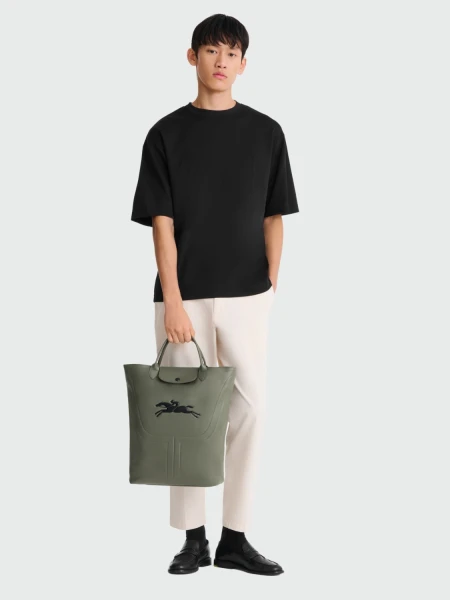 Longchamp - Bolso de cuero, Le Pliage du Jardinier Verde