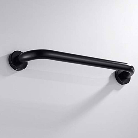 AGARRADERA RECTA METALICA PARA BAÑO LINEA ROMA COLOR NEGRO NEGRO