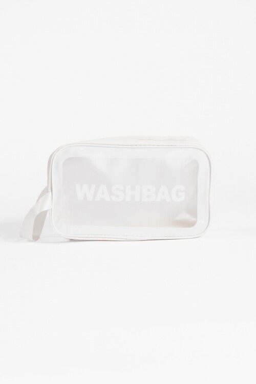 Estuche organizador washbag mediano blanco