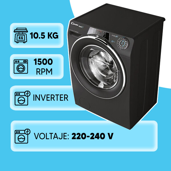 Lavarropa Candy 10.5kg Ro151056dwhcr-12 / Inverter OLT LAVARROPAS CANDY RO151056DWHC A21