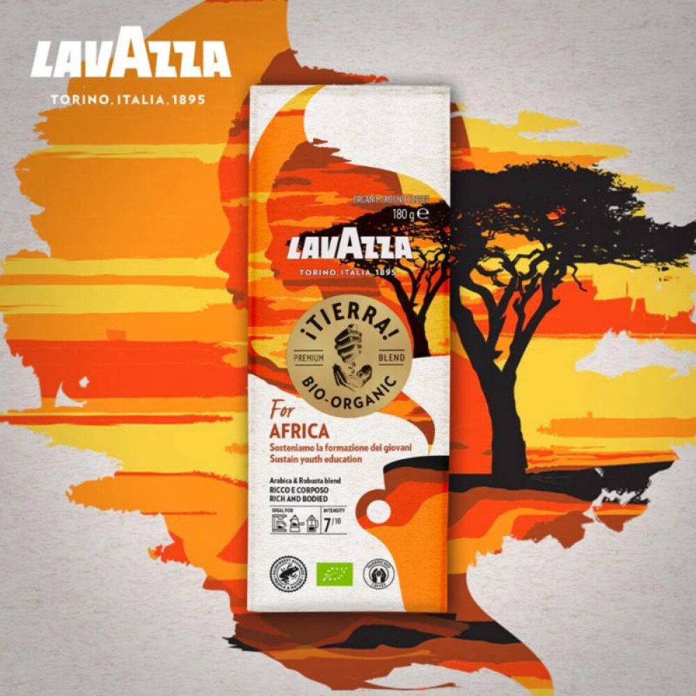 Café molido LAVAZZA Tierra For Africa Organic 250 g - Devoto Hnos